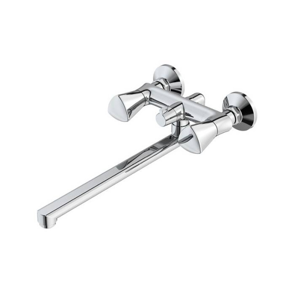 Смеситель для ванны с длинным изливом с керамическим дивертором IDDIS Bounce BOUSBL2i10WA, хром